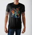 Capcom MegaMan Characters Graphic Print Black T-shirt