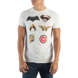 Justice League Character Logo T-Shirt