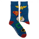 Justice League 2 Pair Blue Crew Socks