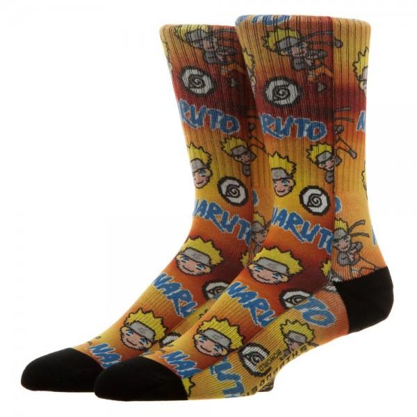 Naruto Pixel Sublimated Crew Socks